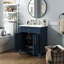Meuble-lavabo avec lavabo, 2 portes et poignées en métal-87308221