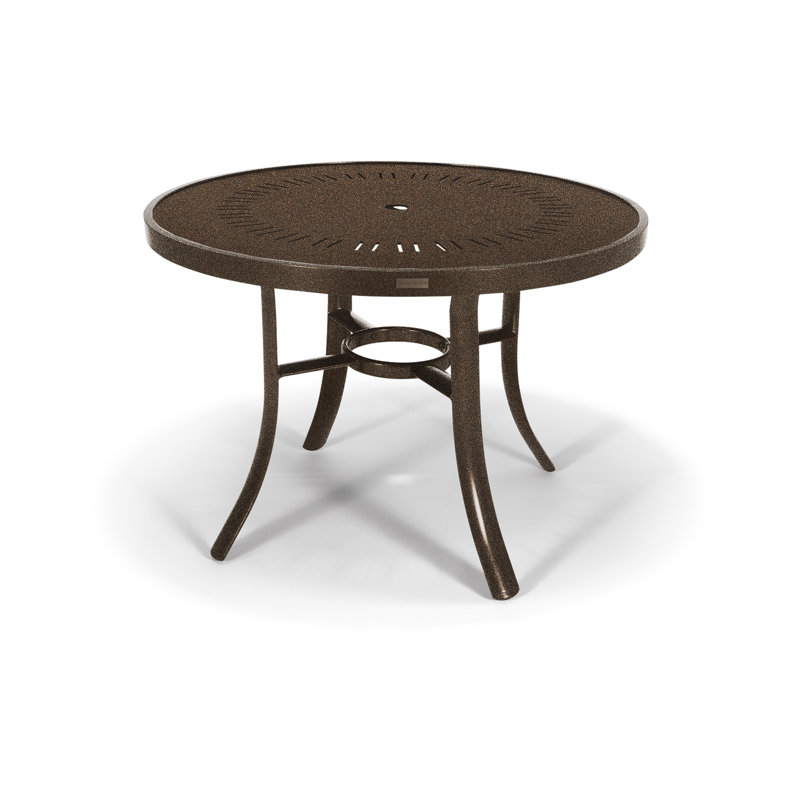 Icon 42" Round KD Balcony Table, 29.125" H x 42" W x 42" D, Brown / Java
