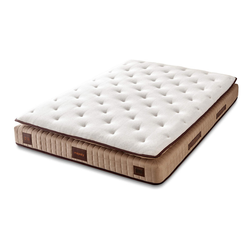 Matelas de luxe pour hôtel, housse en tricot doux, 39,4 po x 78,7 po x 11,8 po | Simple face rembourrée, couleur blanche et brune | Parfait pour un confort ultime et un sommeil réparateur, assemblé et prêt à l'emploi