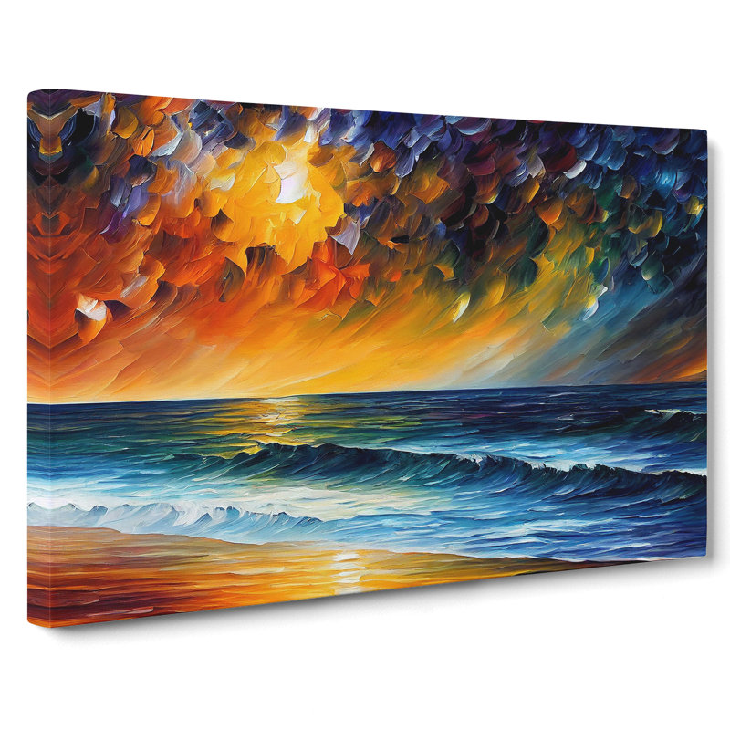 XXX-H1022-WF-2569X Dazzling Ocean Beach Vol.1 - Wrapped Canvas Painting, 40cm H x 60cm W x 3cm D