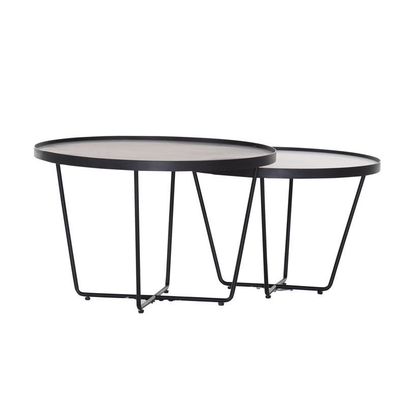 Ceslie Tray Top Trestle Nesting Tables