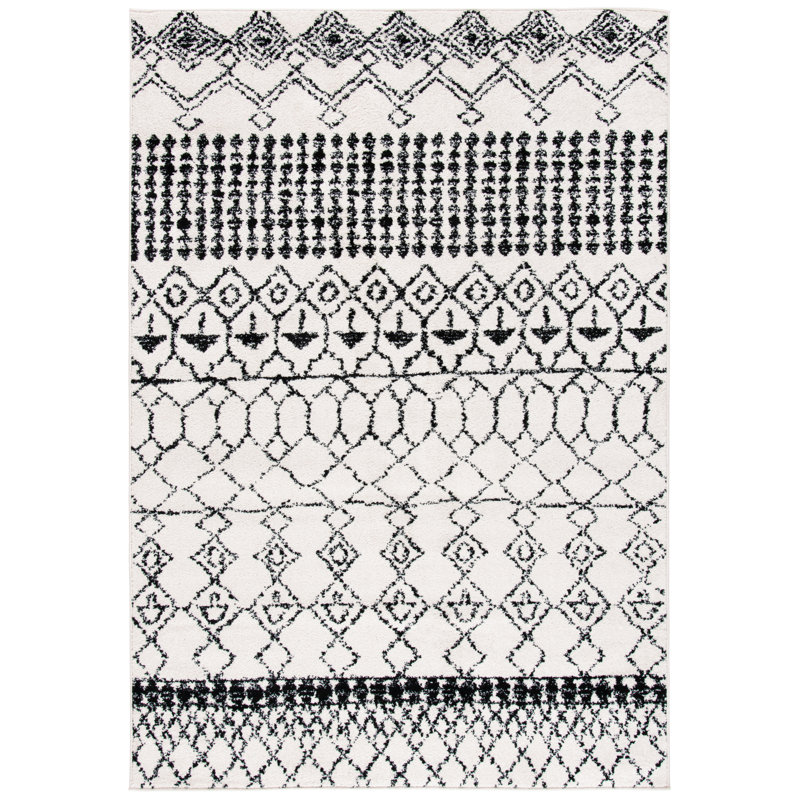 Tallent Geometric Hand Woven Area Rug, Rectangle 183 x 274 cm