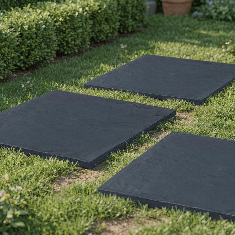 Paquet de 4 pavés de sentier d'extérieur avec piquets de sol de 15,3 po