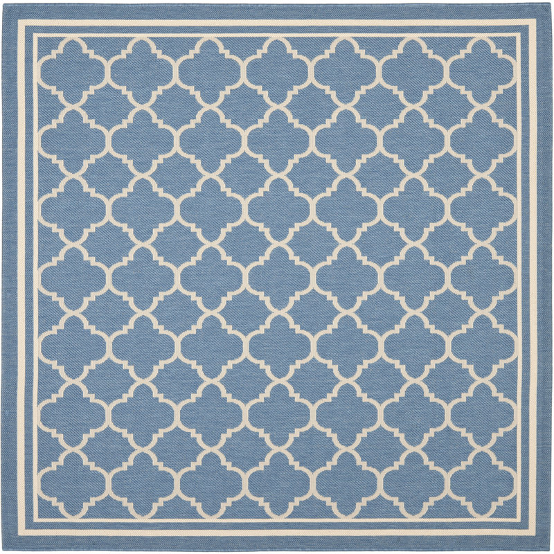 Herefordshire Performance Geometric Indoor/Outdoor Area Rug, Square 5'3"