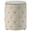Table de chevet rembourrée 2 tiroirs Santiago Ivory