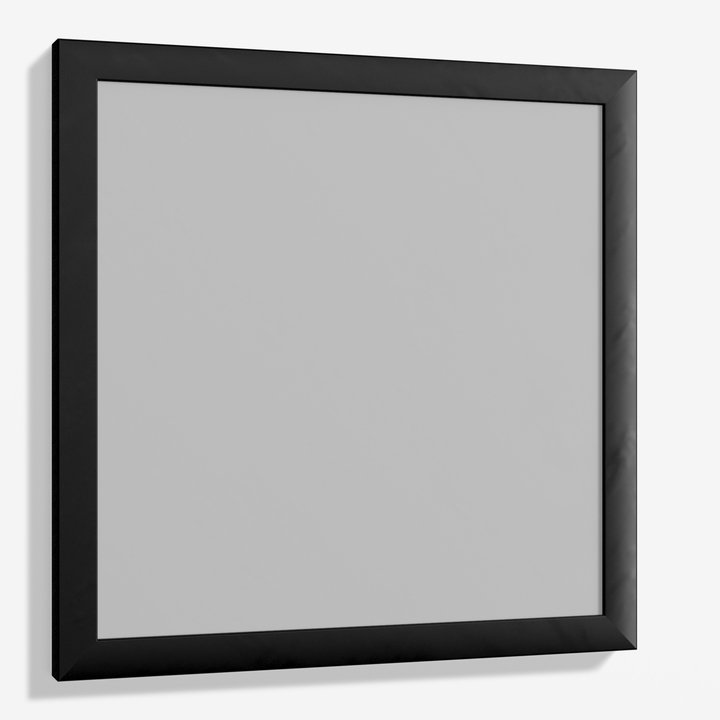 Fleurs rétro sur fond vert - imprimé, Impression encadrée, Pas de tapis, H 24 po x l 36 po x P 1,25 po, Noyer