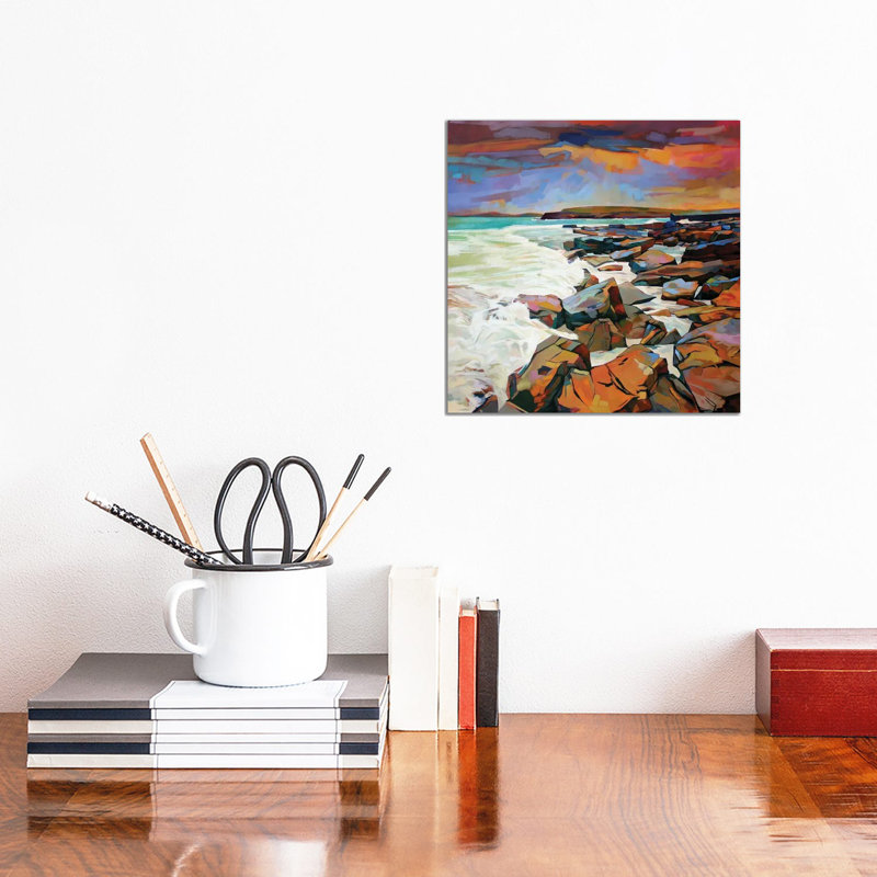 Rocks At Creevy by Kevin Lowery - Wrapped Canvas Painting, 30.48 cm H x 30.48 cm W