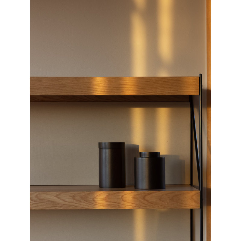 Zet Etagere Bookcase, (3 Shelves) 44.9" H x 60.2" W x 15.7" D, Natural Oak