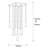 Scandinavian Style Chandelier, Adjustable Height, Silver Metal Body, 19.7 x 19.7 x 53.5 inches | 9 x E27 Max 40W Sockets | Elegant Design, Perfect for Living Room & Dining Spaces, IP20 Rated, Modern Home Lighting-1293640600