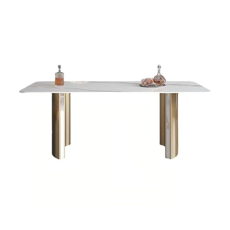Table de salle à manger Sintered Stone, H 29,53 po x L 55,12 po x l 31,5 po