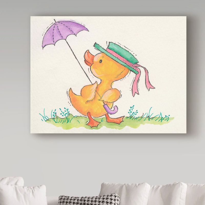 « poussin avec parasol », art sur toile, H 14 po x l 19 po x P 2 po