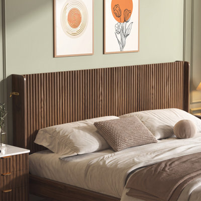 Farmhouse Fluted Wood Headboard