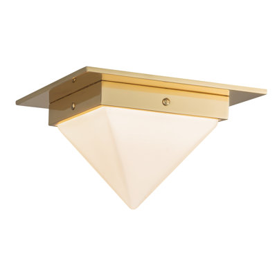 Mineral 8-in Brass Flush Mount