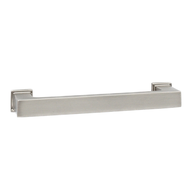 Chelsey 4" Satin Nickel Bar Pull, Grey, 4"