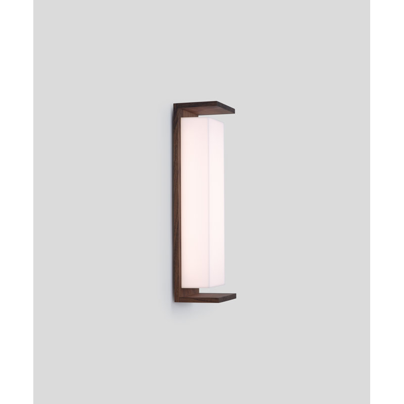 Ora 1 - Light LED Flush Mounted Sconce, 2700K, Dark Stained Walnut