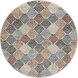 Contemporary Ganesh Area Rug Multi-Blue Color