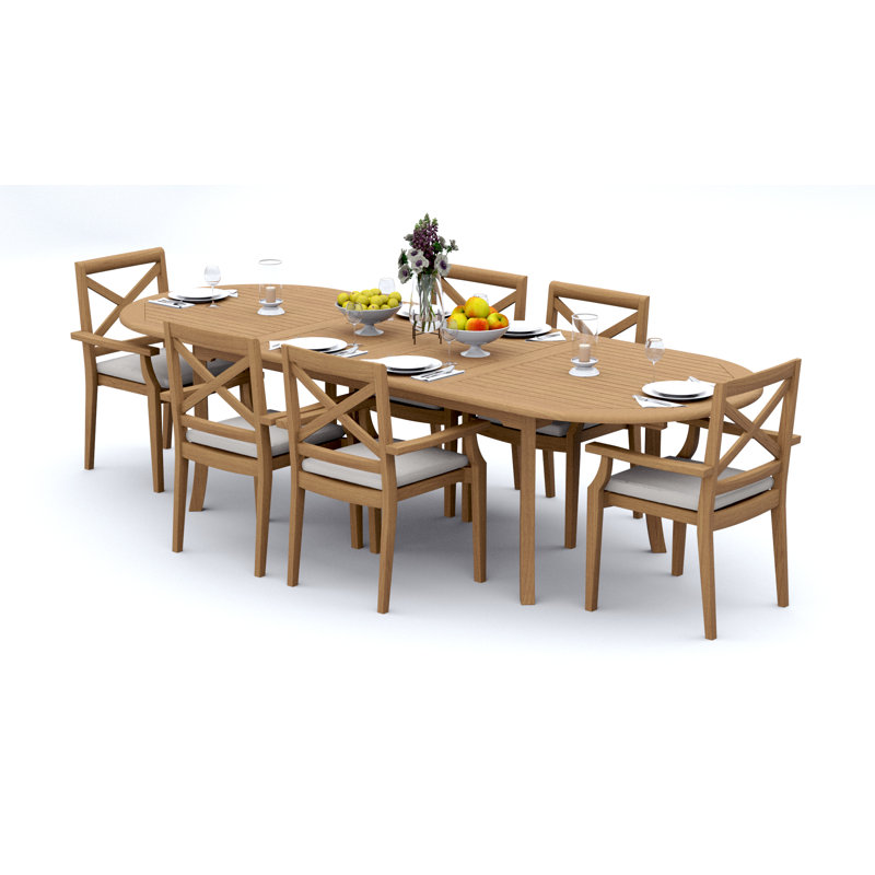 Granada Outdoor Teak Dining Set, 6