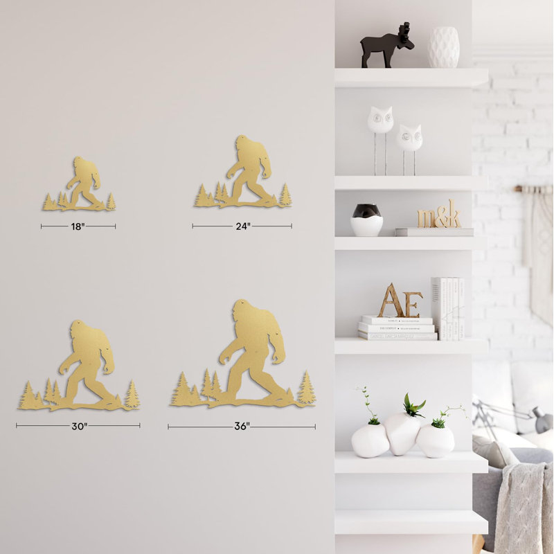 Décoration murale en métal, H 20 po x l 30 po x P 0,05 po, Or