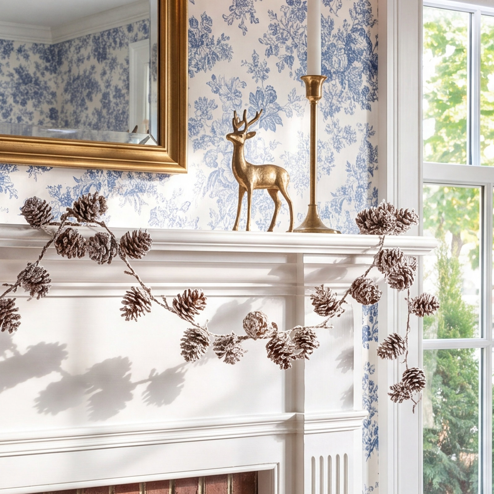 60'' in. Faux Pinecone Garland