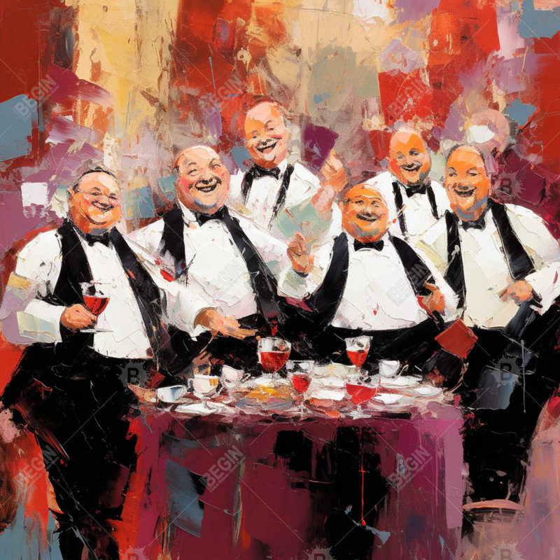 Good friends - 32"x32" art on canvas