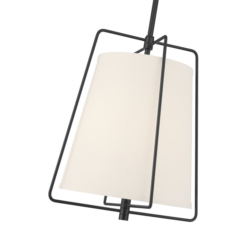 Luminaire suspendu 1 lumière Chole, H 56 po x l 13 po x P 13 po, Noir mat, Une lumière