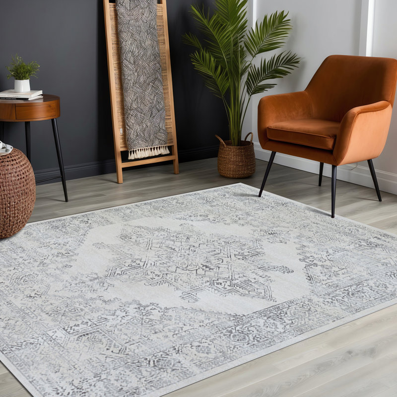 Amelie Grey/Off-White Rug, Rectangle 140 x 200cm
