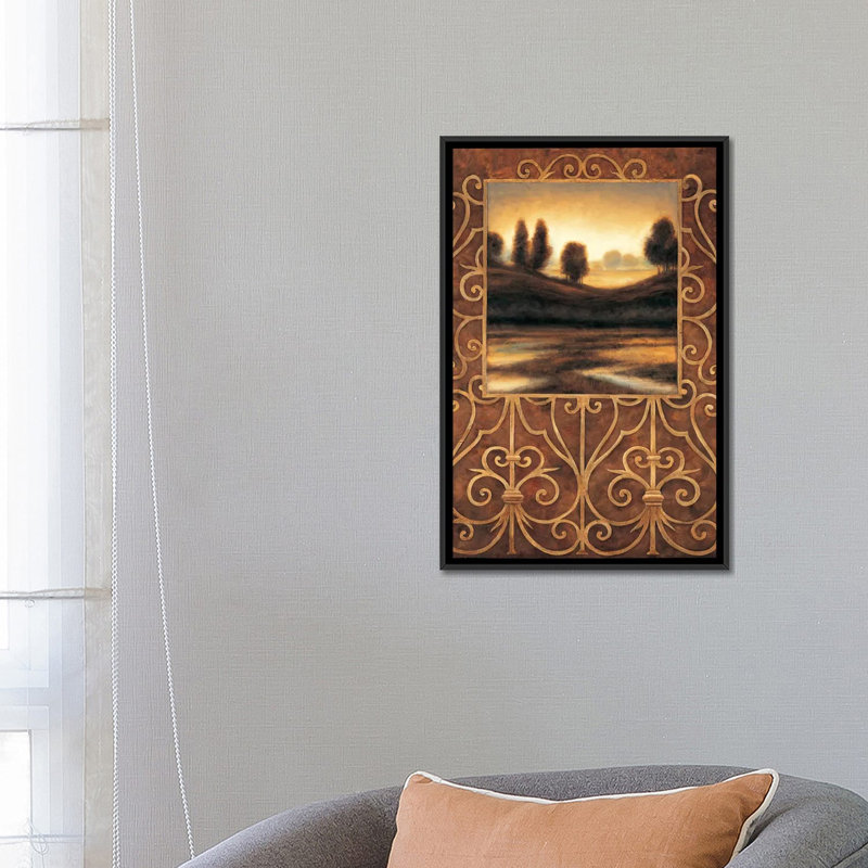 «Dawn II», reproduction d'art sur toile, H 26 po x l 18 po x P 1,5 po, Toile encadrée noire, Pas de tapis