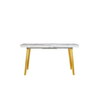Balmer Extendable Metal Base Dining Table