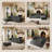 4 - Piece 106.2" W L Shape Sectional Sofa, Cloud Modular Sectional Sofa, Deep Seat Corduroy Boneless With Ottomans, No Need Assembly-758205095-760135425