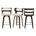 Beige clair / noyer foncé