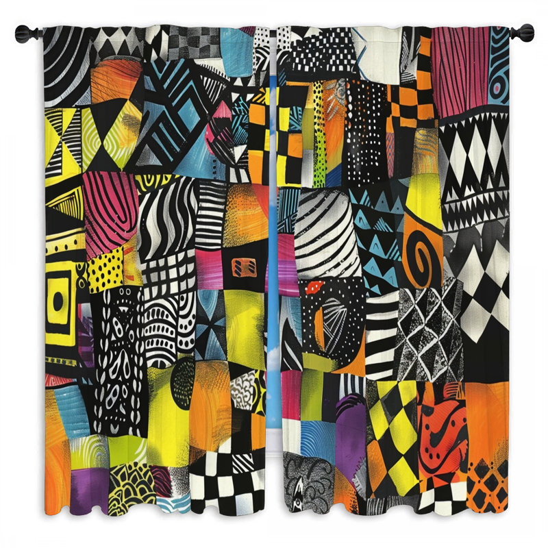 Courtepointe courtepointe Patchwork - 2 panneaux, L 20 po x L 61 po