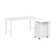 Bush Business Furniture Hustle 60W X 30D L Shaped Computer Desk With 3 Drawer Mobile File Cabinet