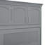 Grand lit escamotable mural avec armoires, gris