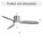 52-Inch Smart Ceiling Fan With Light,Flush Mount Ceiling Fan With Remote Control.3 Grey ABS Blades,18W Dimmable Light