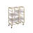 Gold & White Washed Finish Serving Cart