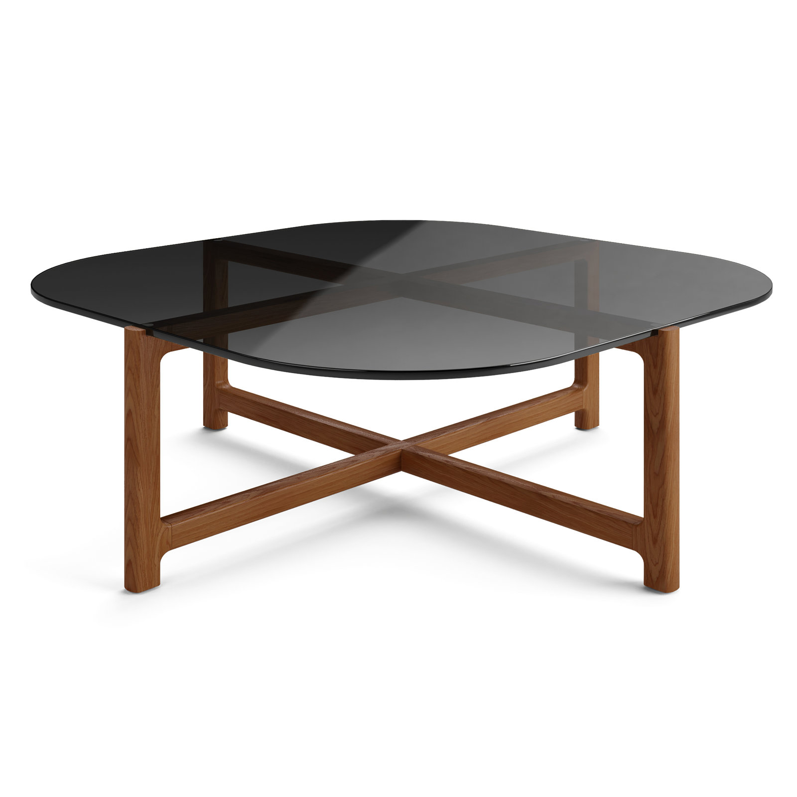 Quarry Solid Wood Coffee Table, Walnut, Vintage Smoke Performance