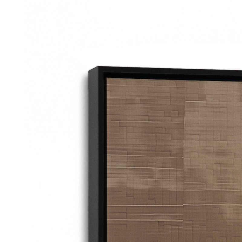 «Sienna Squares I», reproduction sur toile, Cadre flottant noir satiné, 1, H 24,75 po x l 36,75 po x P 1,75 po