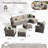 Grano 6 - Person Modular Patio Conversation Set with Cushions-2060881782