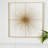 Metal Handmade Large 3D Starburst Gold Wall Decor with Square Frame