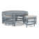 Table basse en rotin avec bancs Raffles