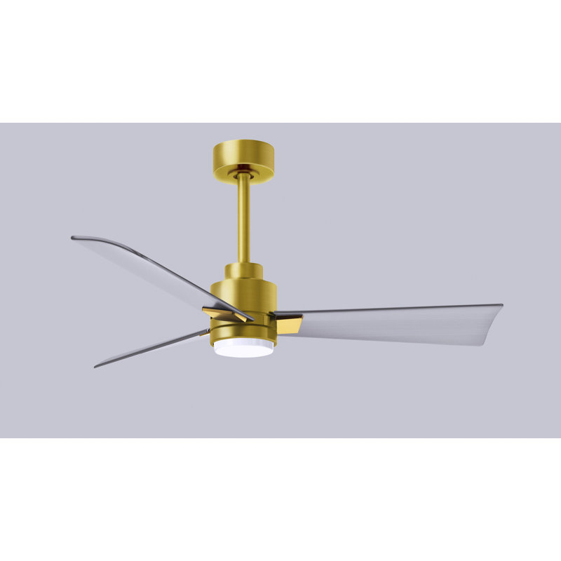 Ventilateur de plafond Alessandra, Nickel brossé, Laiton brossé, 42"