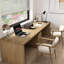 70.87" Wood colour Rectangle Solid Wood Desks-107225677