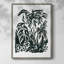 Encre Jungle IV, reproduction encadrée - bois massif-847962847