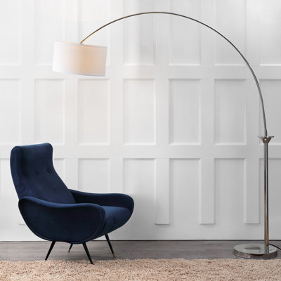 Benevides 213.36cm Nickel Arched Floor Lamp