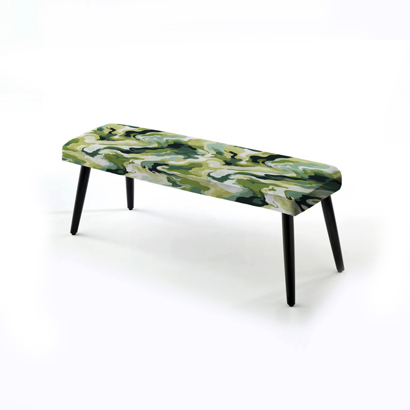 Banc rembourré noir Camouflage Rebel Soul