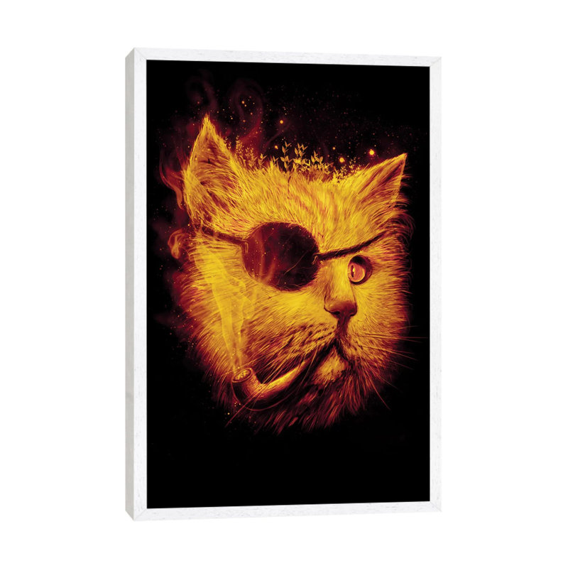 Irie Eye by Nicebleed - Print on Canvas, 66.04cm H x 45.72cm W x 3.81cm D, White Framed
