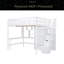 Lit mezzanine double avec bibliothèque, tiroirs, bureau et garde-robe-1808679097