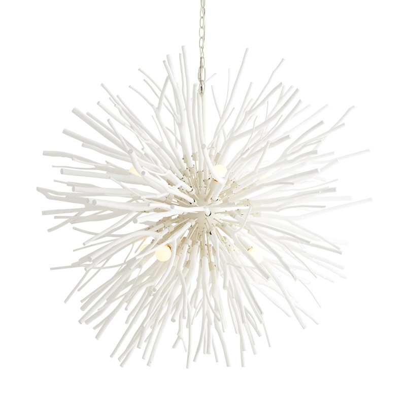 Finch 8 - Light Chandelier, White