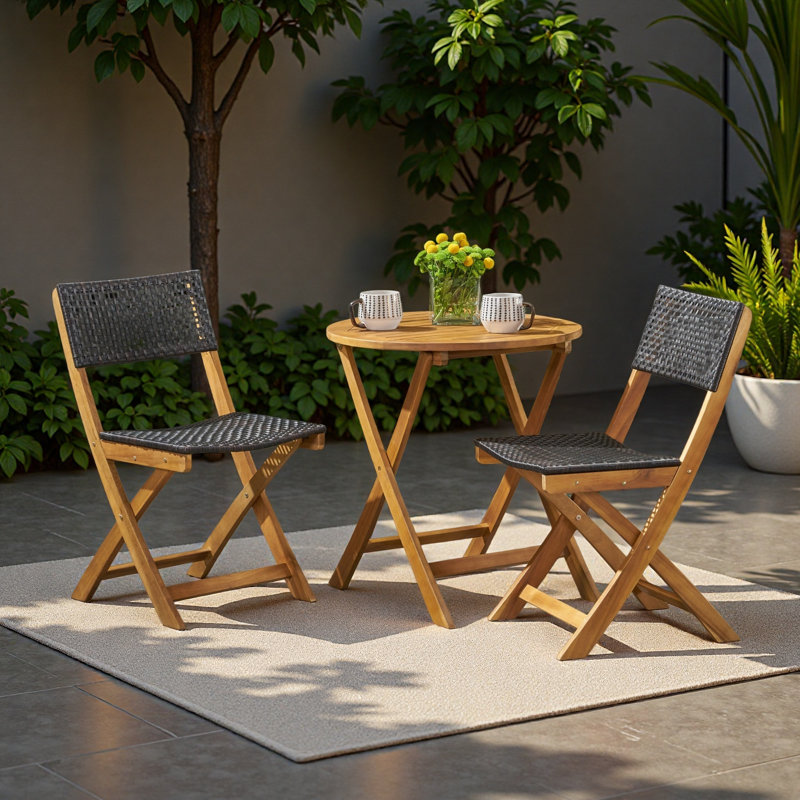 ENSEMBLE BISTRO, 2 chaises + 1 table