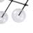 7-light Clear Glass Globe Linear Chandelier